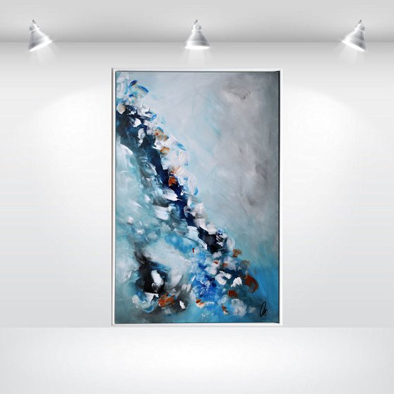 Emotional III  - Abstract Art - Acrylic Painting - Canvas Art - Framed Painting - Abstract Sea Painting - Ready to Hang