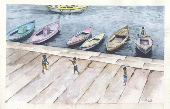 Boats on Varanasi Ghat