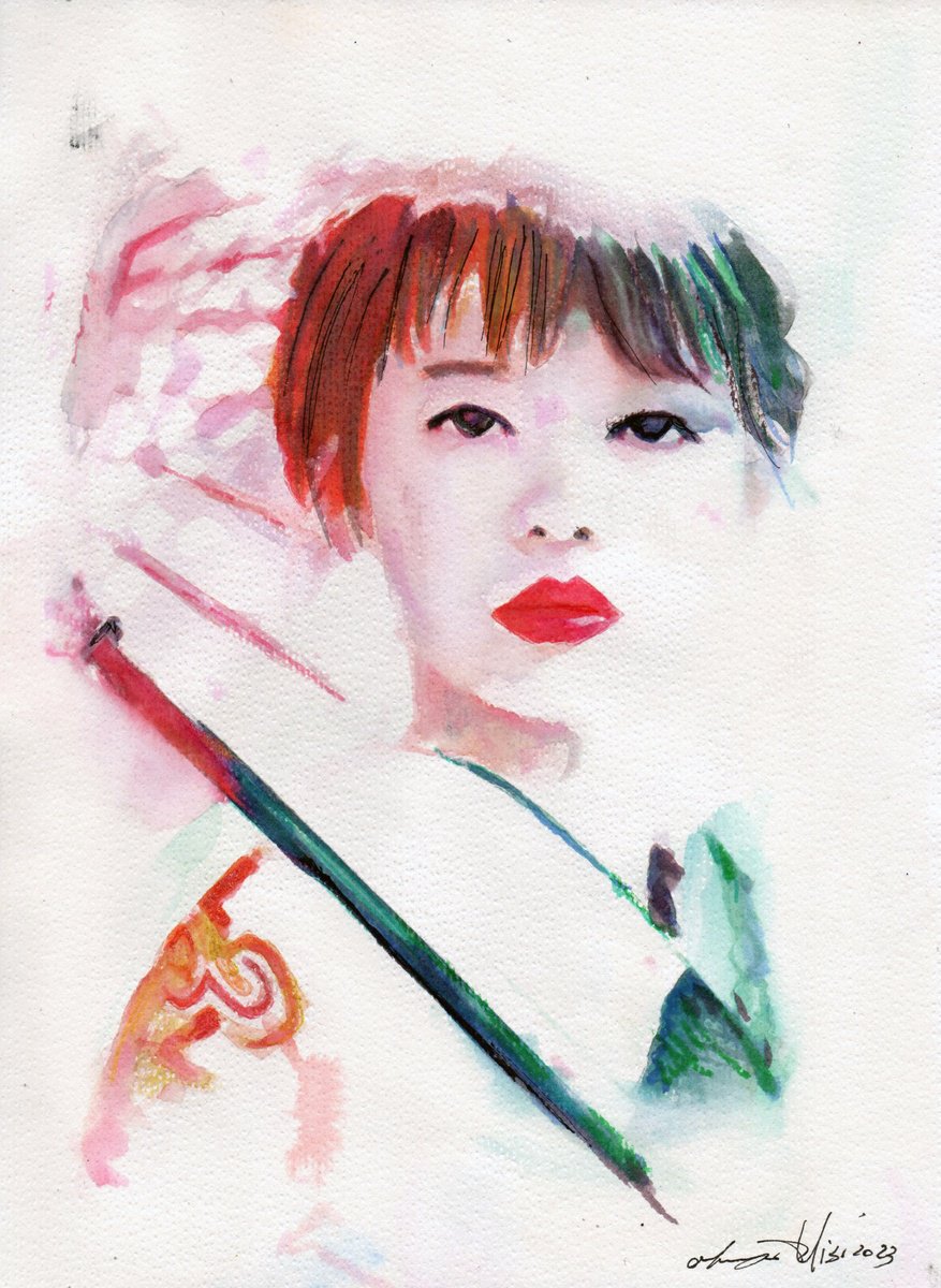 Impressionistic Drawing , Kumiko By Maurizio Puglisi, 8 X 11, Artwork For Sale On Artfinder