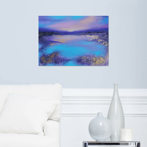 A medium-large original modern semi-abstract painting "Beyond Reality"