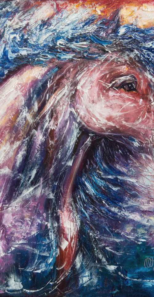Wild The Storm (Palette knife) by Lena Owens at OLena Art