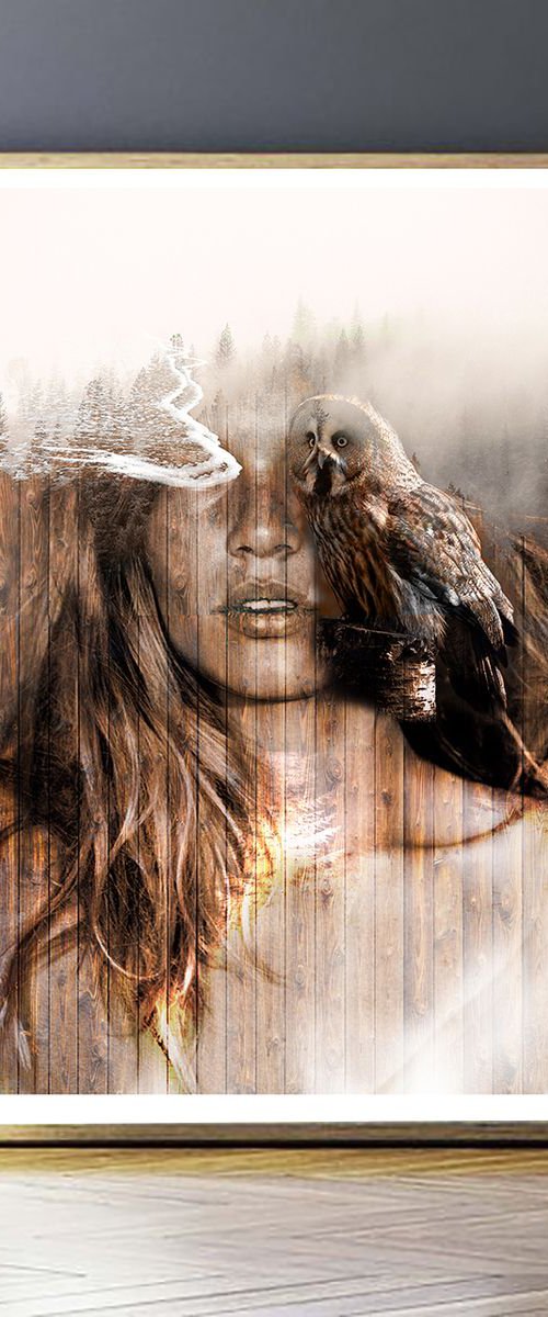 The girl with an Owl by Anna Sidi-Yacoub