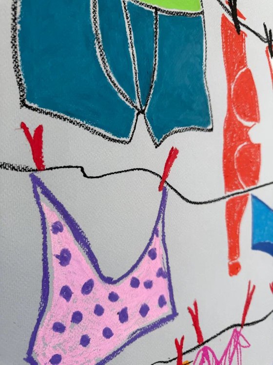 Playful Underwear Illustration