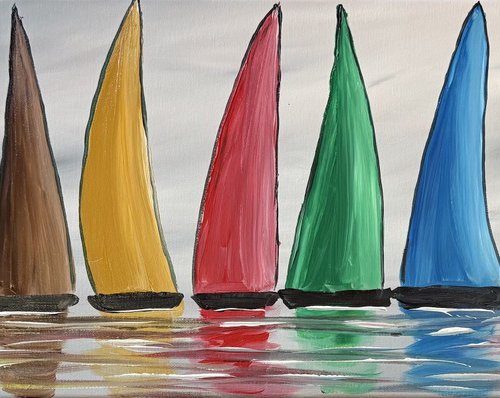Row Of Regattas by Aisha Haider