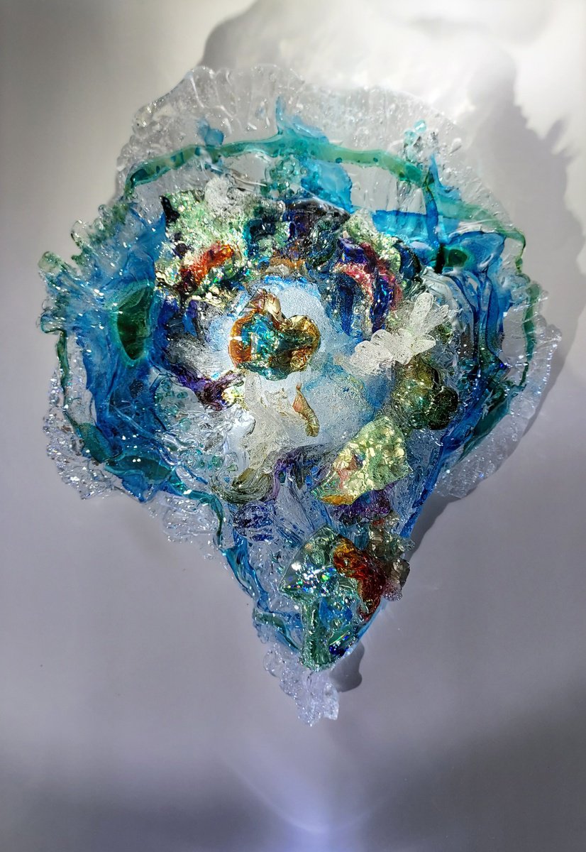 Glass Sculpture Ocean by Nikolina Andrea Seascapes and Abstracts