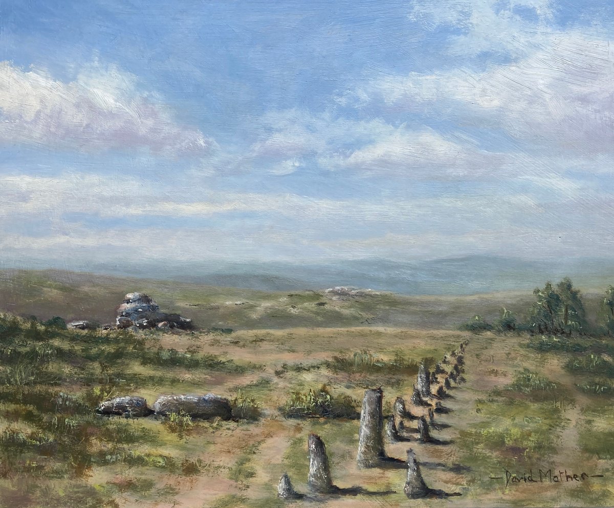 Standing stones Dartmoor by David Mather