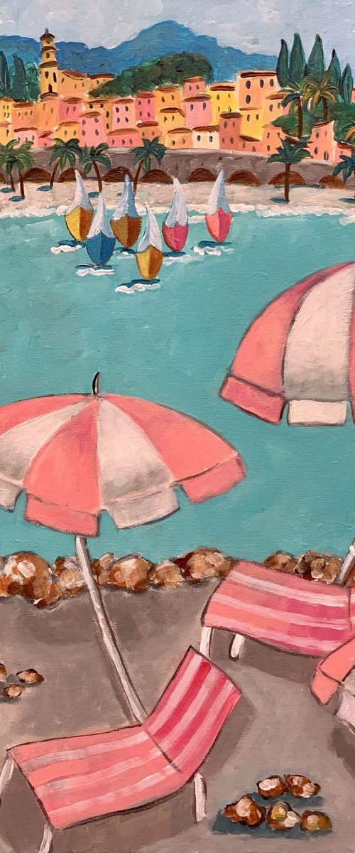 “Pink Parasols” by Holly Wojahn