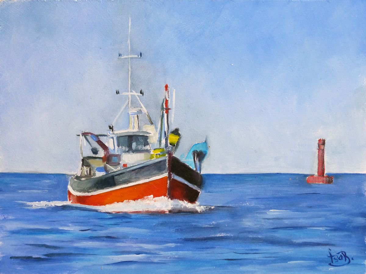 Fishing boat by Isabelle Boulanger