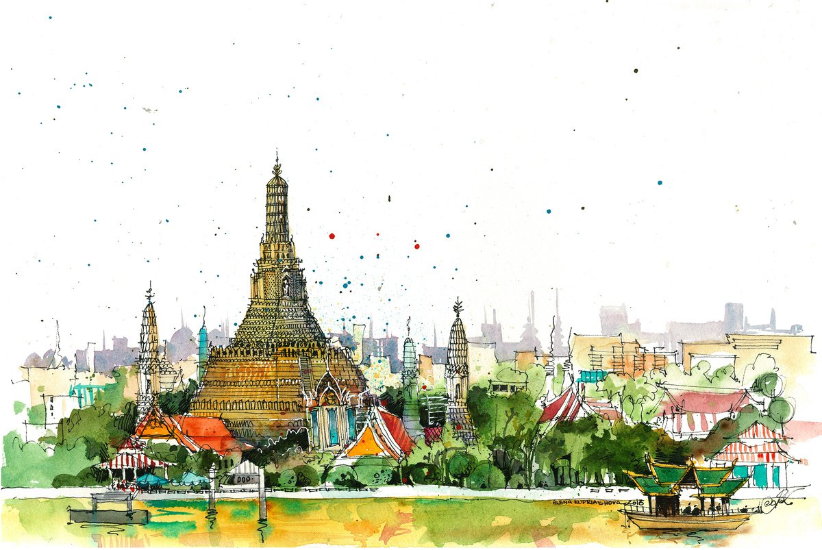 Bangkok skyline by Alena Kudriashova