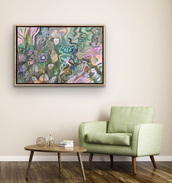 A garden in gentle blush