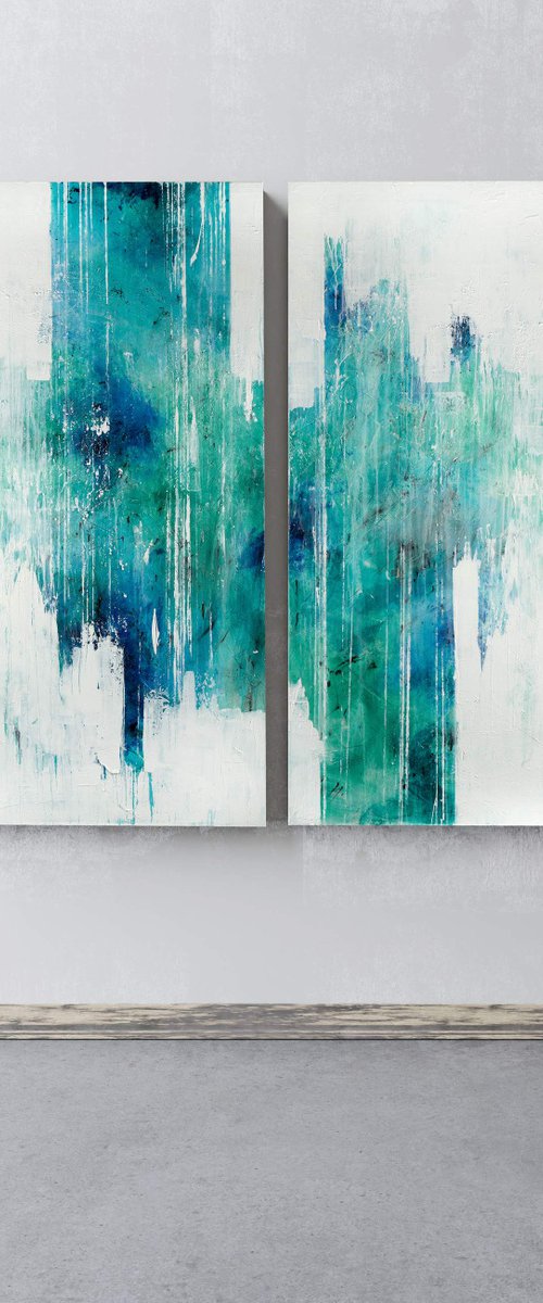 Silent Pendulum Diptych by Nemanja Nikolic