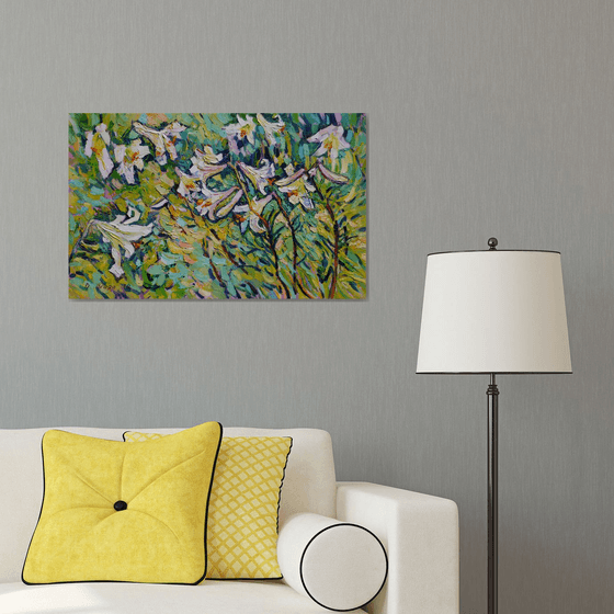 Dance with lilies, original painting
