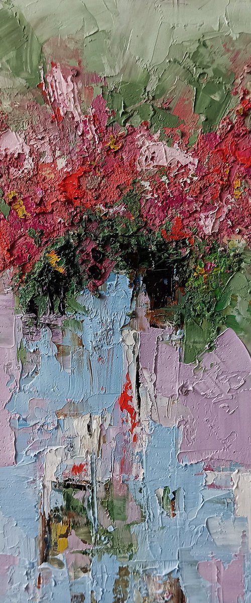 Red flowers in the vase by Marinko Šaric