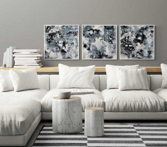 Abstract No. 17220 black & white  -set of 3