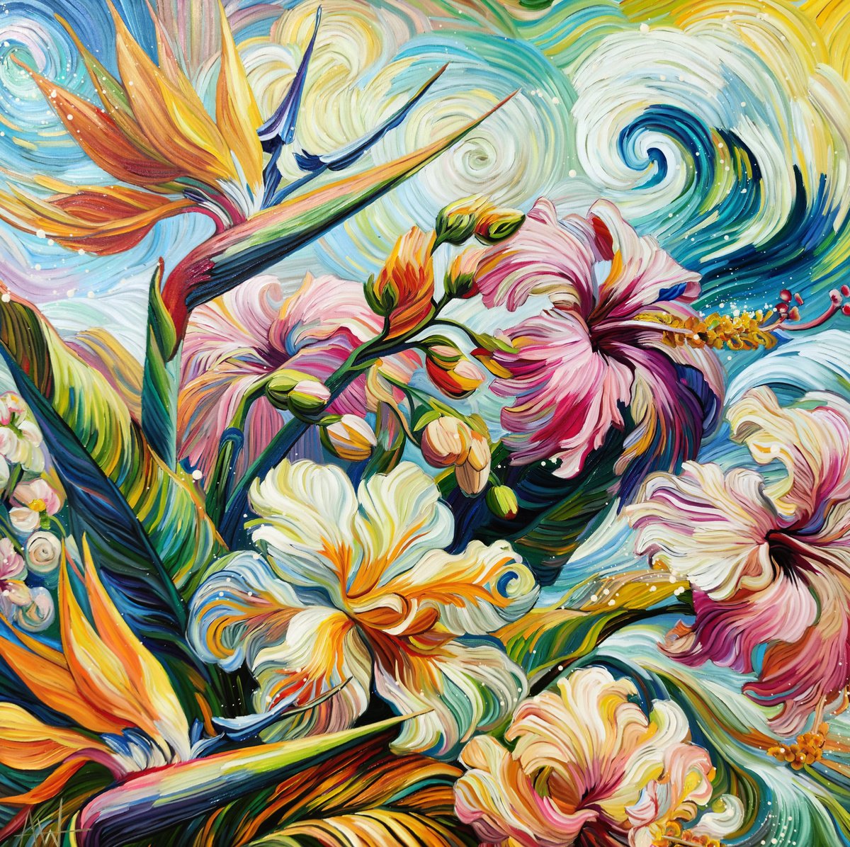 Urban And Pop Oil Painting , Crescendo By Angie Wright, 47 X 47, Artwork For Sale On Artfinder