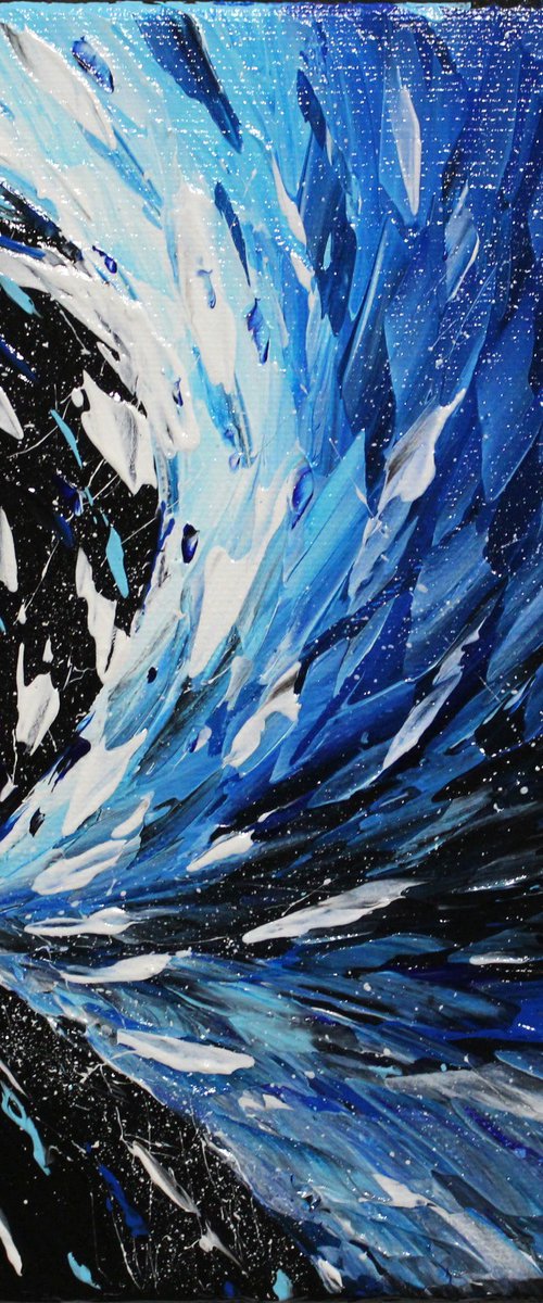 White and blue eruption by Jonathan Pradillon