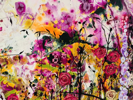 Roseberry Fields Abstract Floral Landscape