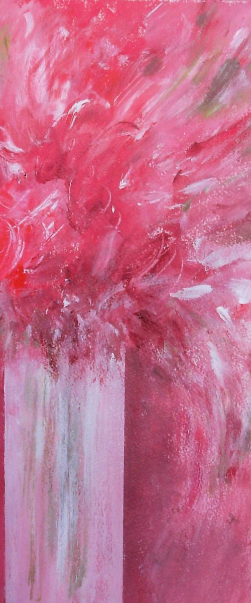 Abstract Pink Floral 2 by Jan Rippingham