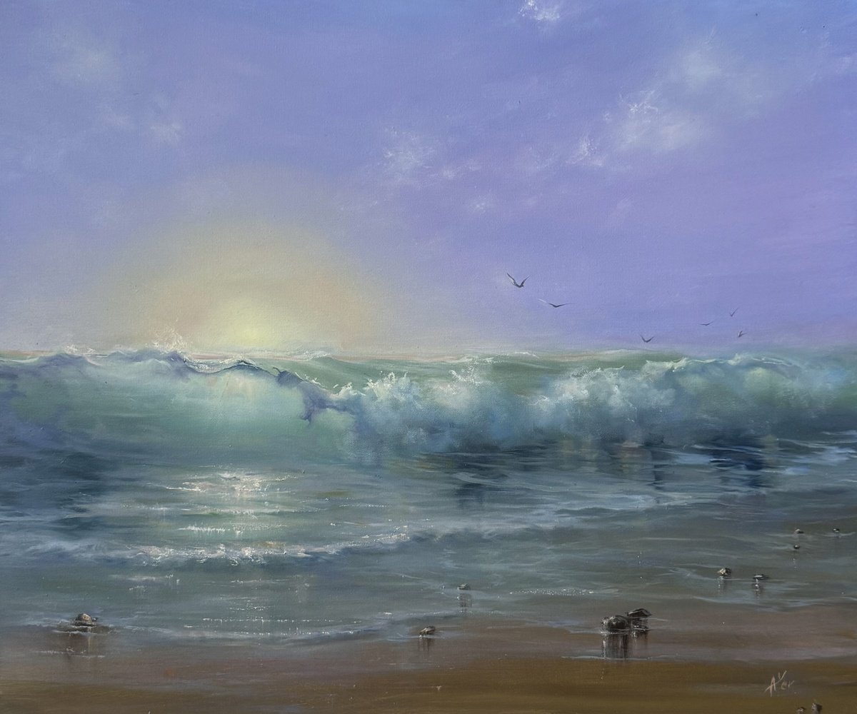 Photorealistic Oil Painting , Sunrise Stalkers By Alesia Yeremeyeva, 24 X 20, Artwork For Sale On Artfinder
