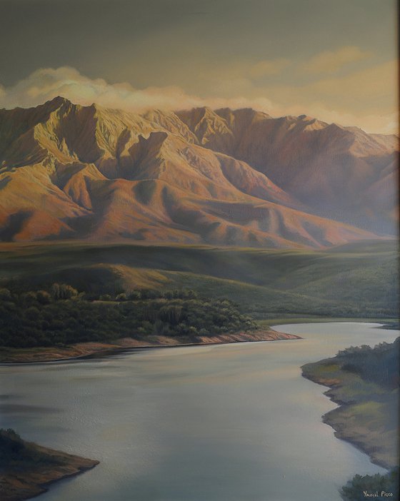"Atardecer en el lago"