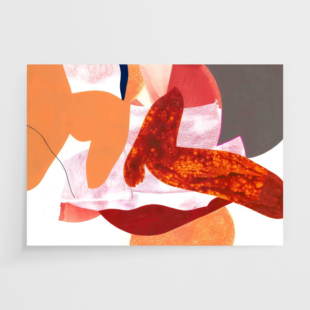 Abstract Painting By Smit Khond, 17 X 12", Call Me Conflicted, Original Artwork