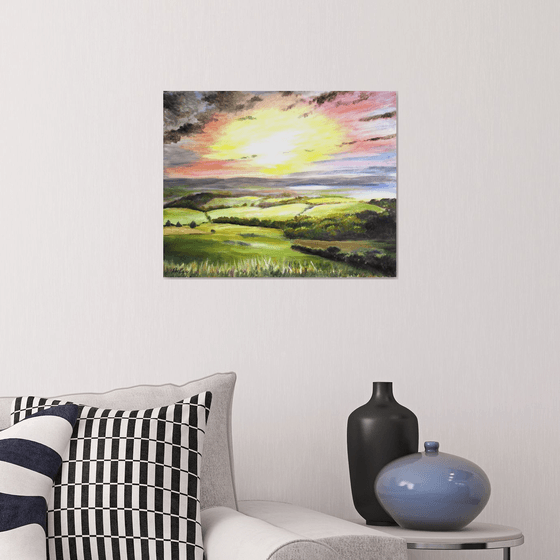 Sunset over the Downs