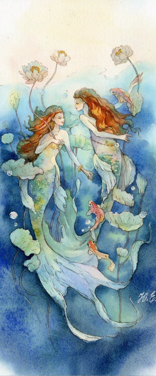Two mermaid sisters by Yulia Evsyukova