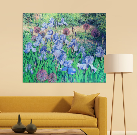 Irises dancing in the sun