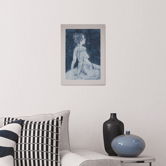 Seated female nude