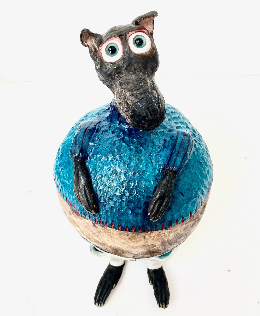 Expressive Sculpture , Wolf Arnold By Eleanor Gabriel, 7 X 9, Artwork For Sale On Artfinder