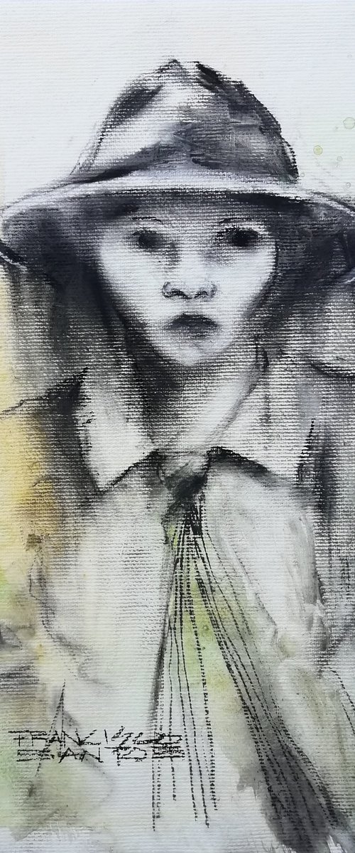 Girl with hat 2 by Francisco Santos