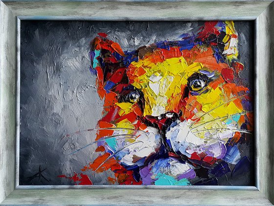 My favorite pet - animals, oil painting, gift.
