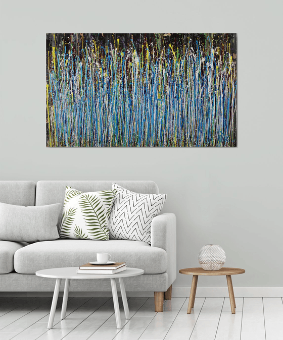 A sinful garden (anochecer) Large abstract painting