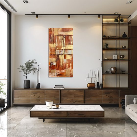 Field of Study Ochre 50x100x2 cm