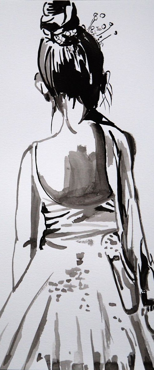 Little Ballerina 3 / 35 x 27 cm by Alexandra Djokic