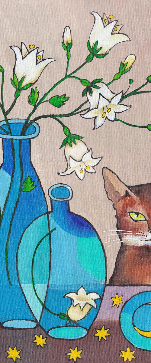 "Stars crumbled" Maximalist Modern Matisse-Inspired Original Painting by Alexandra Dobreikin