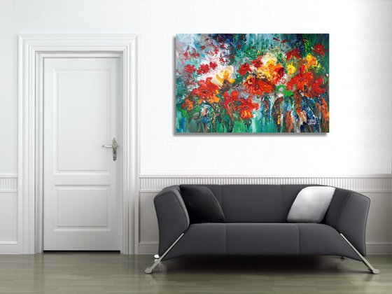 Red Summer Flowers D 1