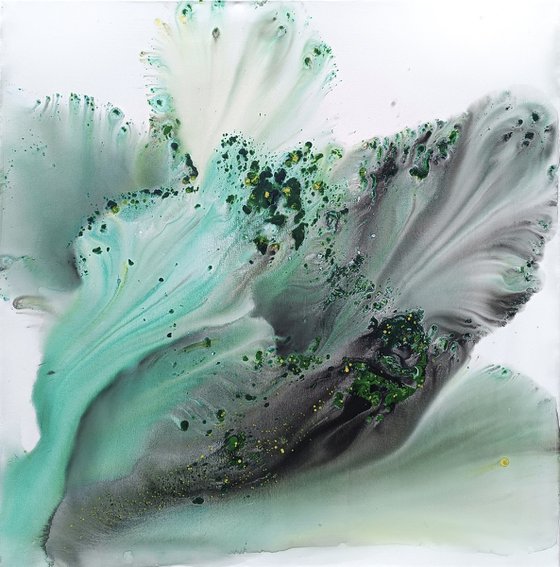 Nature 476 — Abstract Turquoise Surge