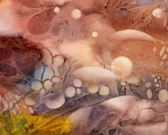 Majestic flow abstract watercolor