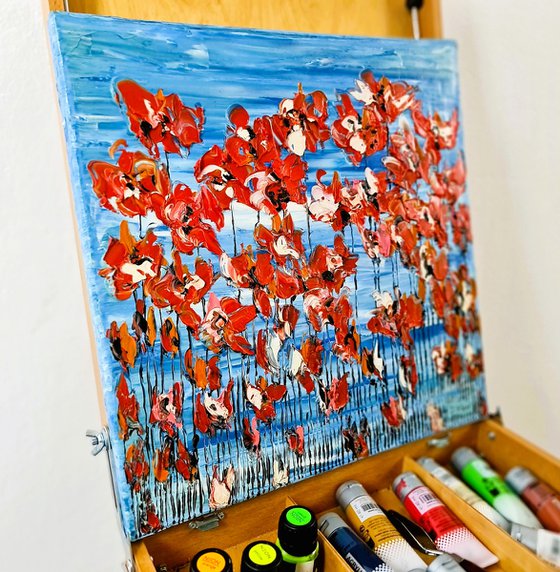 Poppies On Blue Sky 4