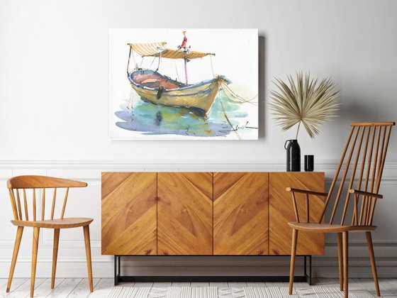 Sailboat painting