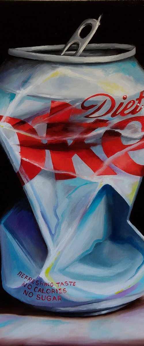 Crushed Diet Coke #5 still life by Jane Palmer Art