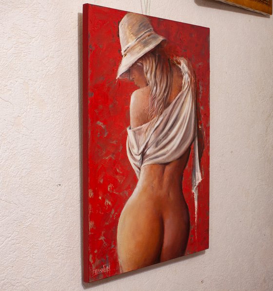 "Girl in a hat" nude girl