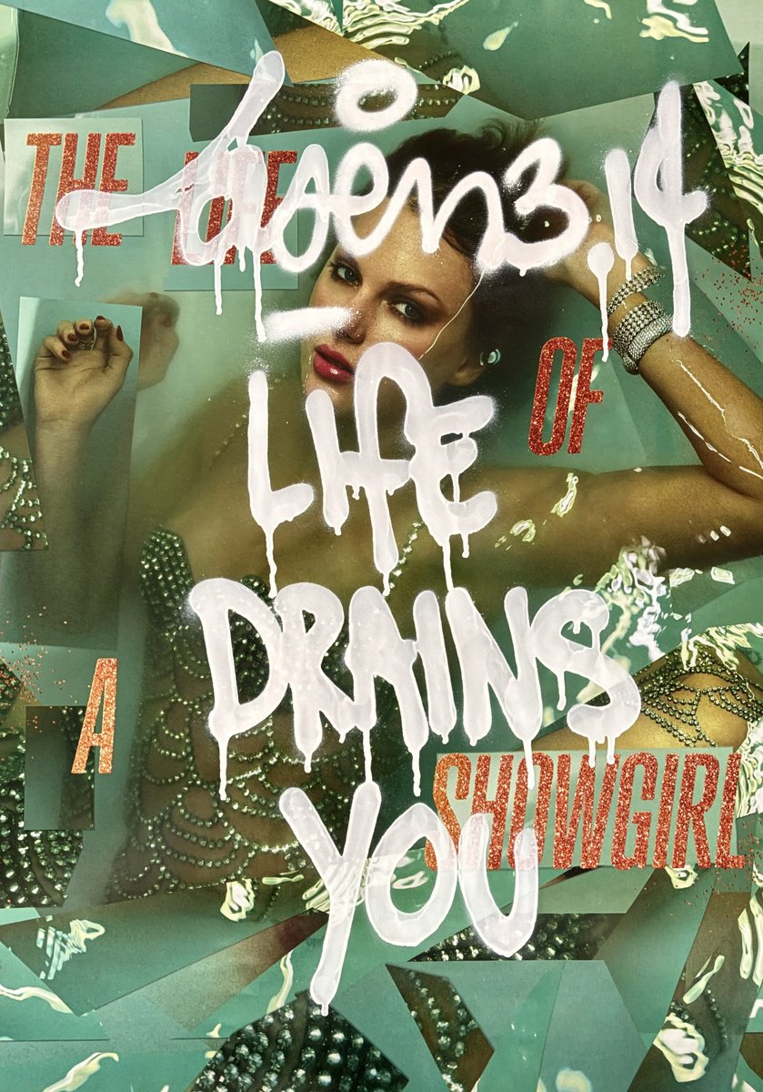 Urban And Pop Abstract Painting By Laser 3.14, 20 X 28", Life Drains You, Original Artwork