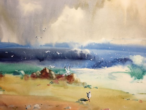 Sold Watercolor "After Storm III”