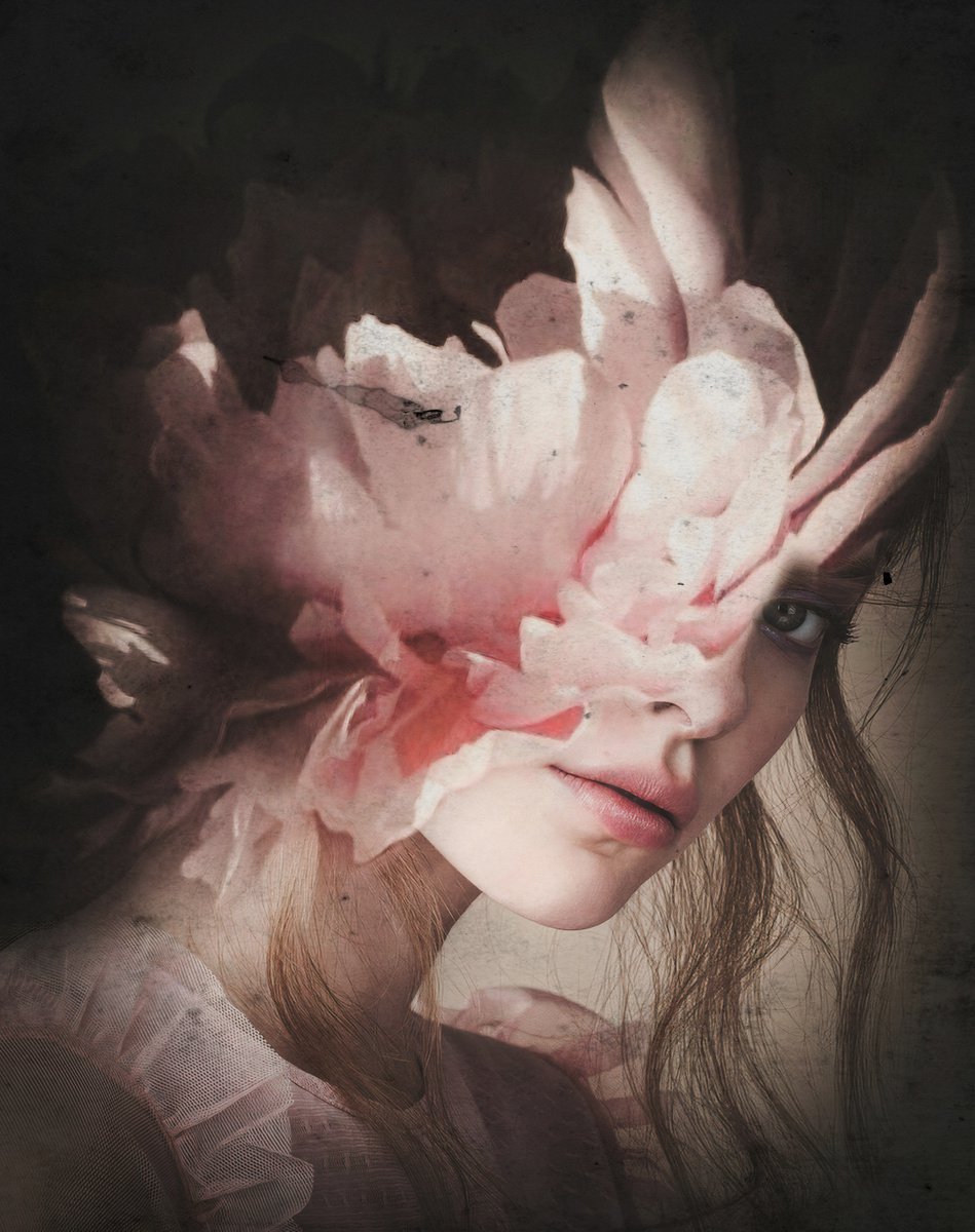 Botanical collection Vol 25. Serene. Art portrait on canvas by Elmira Namazova