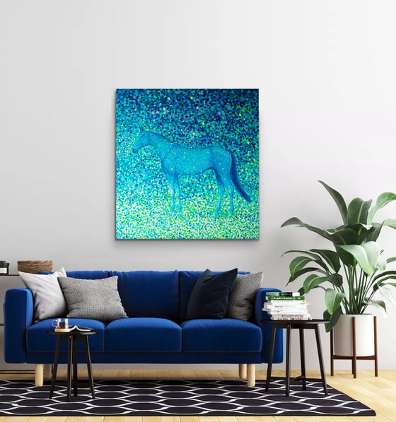 Blue light. Horse series.