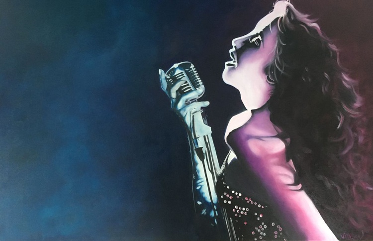 The Jazz Singer Oil Painting By Natasha Soldati Artfinder
