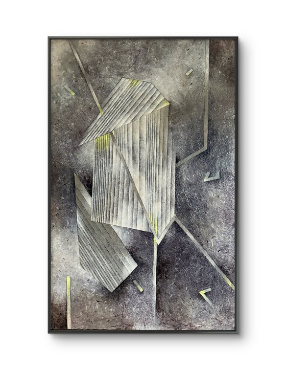 Striped reality, White flamingo