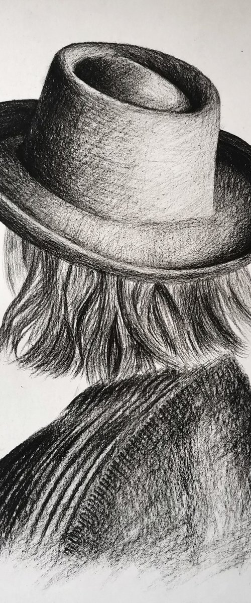 Woman In Hat #3 by Mariam Darchiashvili